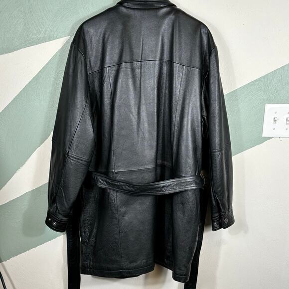 Wilsons Leather Coat Jacket Men's Size Large Black Thinsulate Waterproof Heavy - Picture 11 of 11